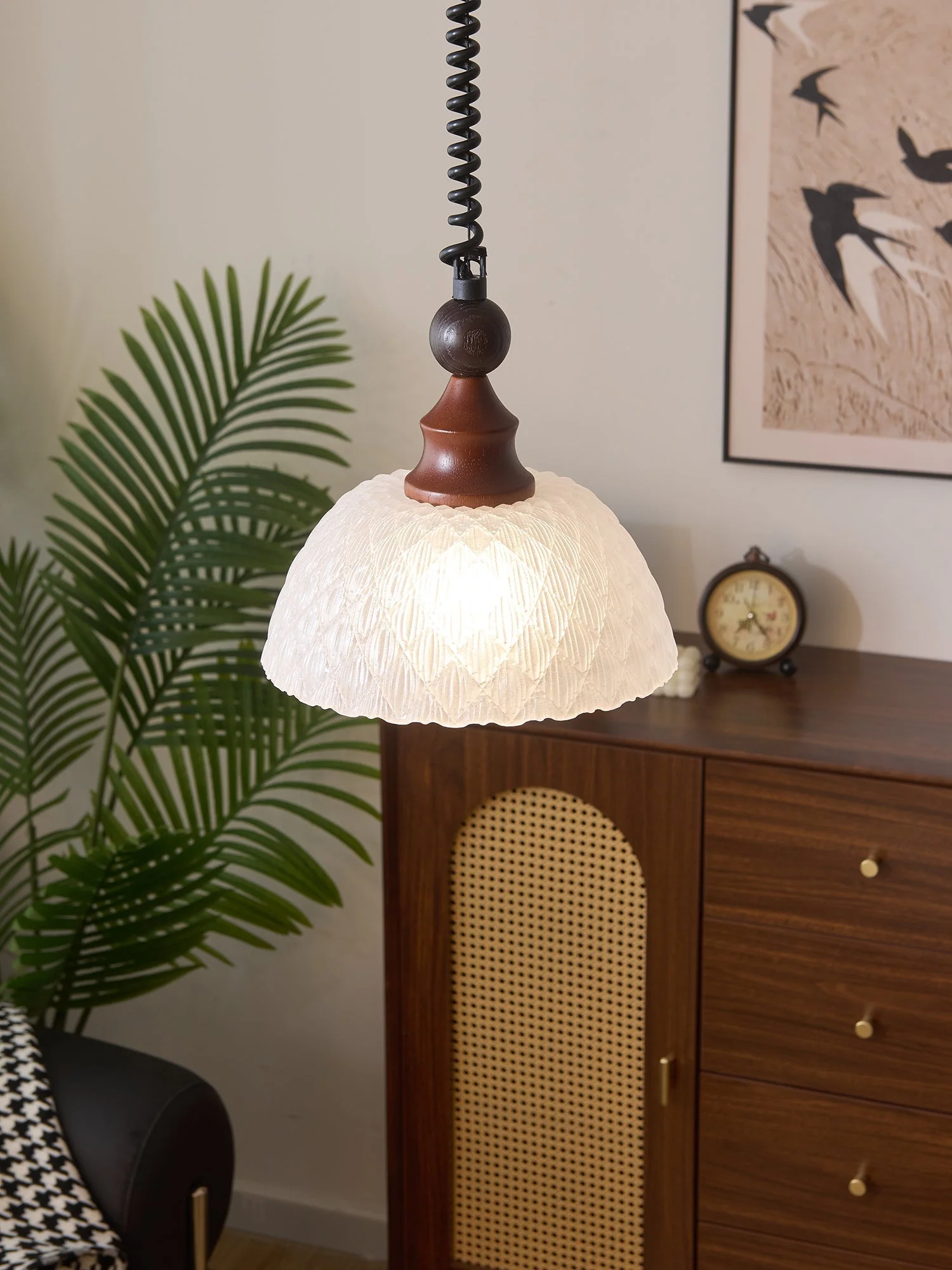 Nydoreth Elegance Vintage Art Wood Pendant Lamp - Image 35