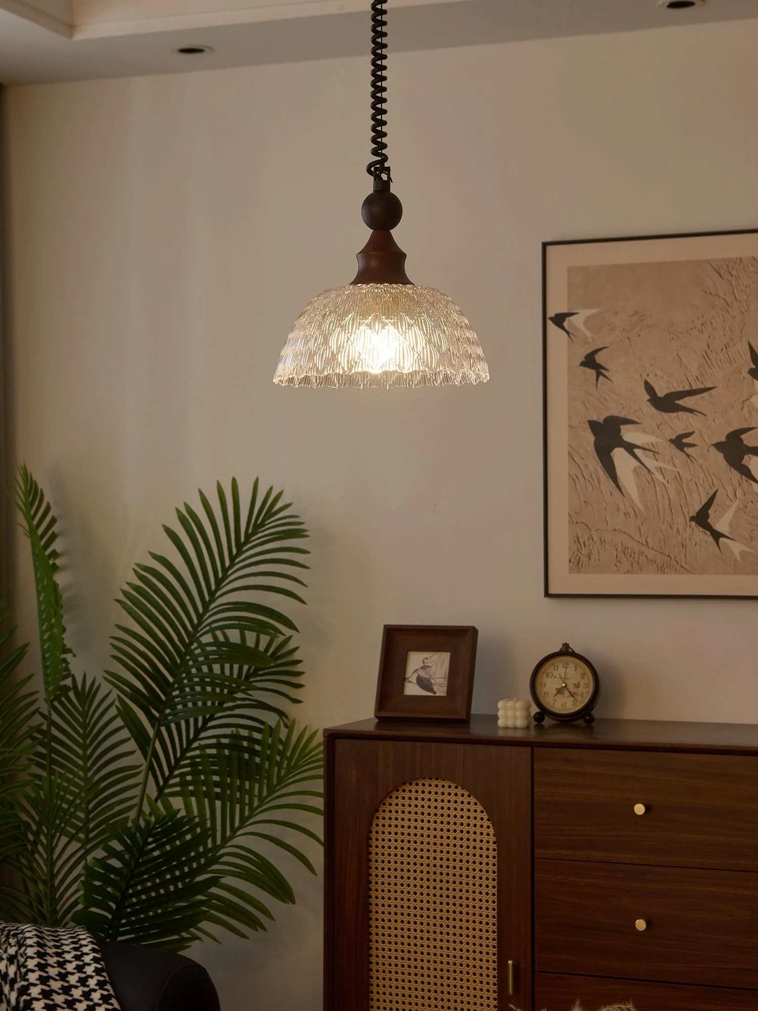 Nydoreth Elegance Vintage Art Wood Pendant Lamp - Image 38