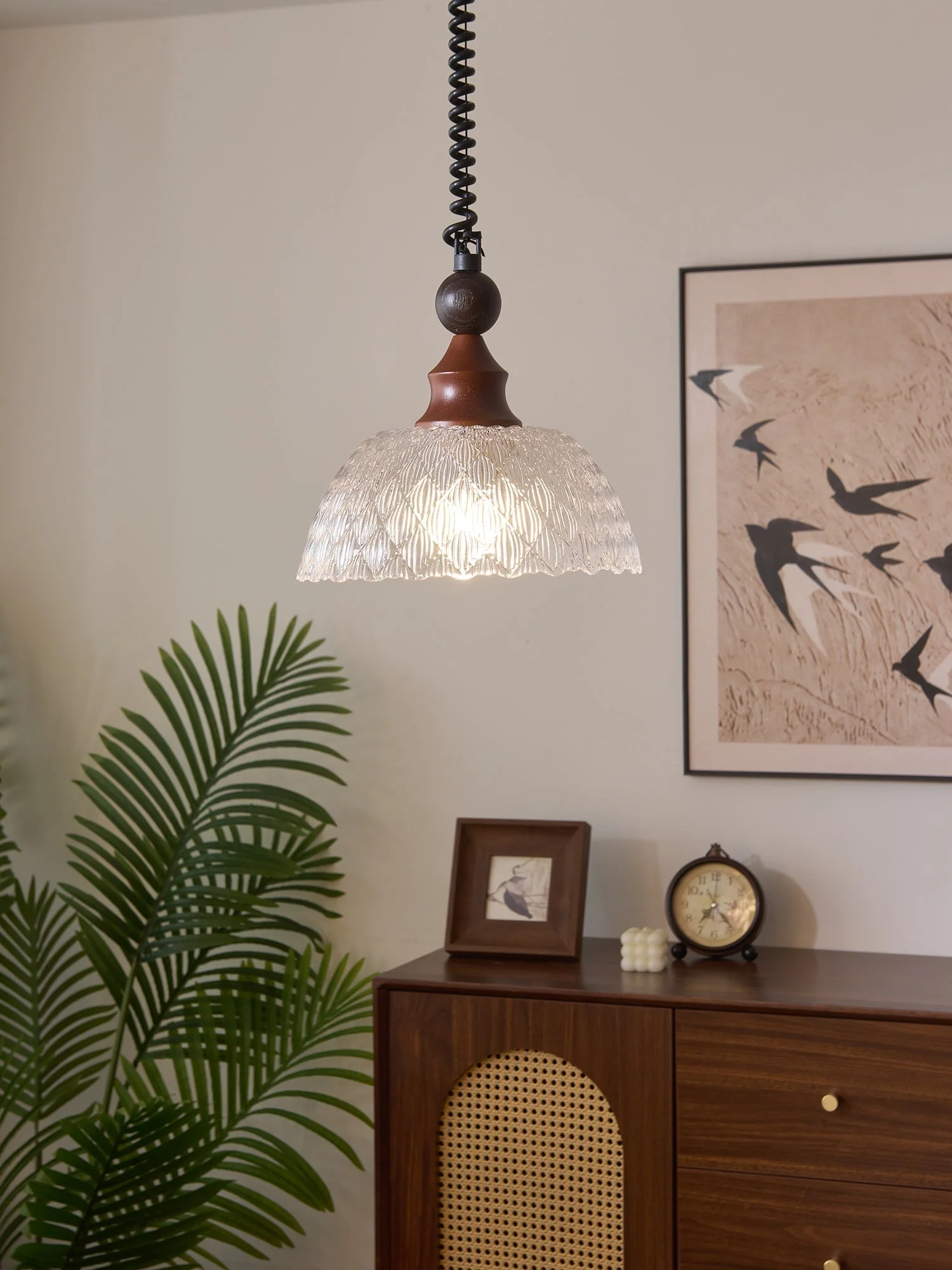 Nydoreth Elegance Vintage Art Wood Pendant Lamp - Image 40