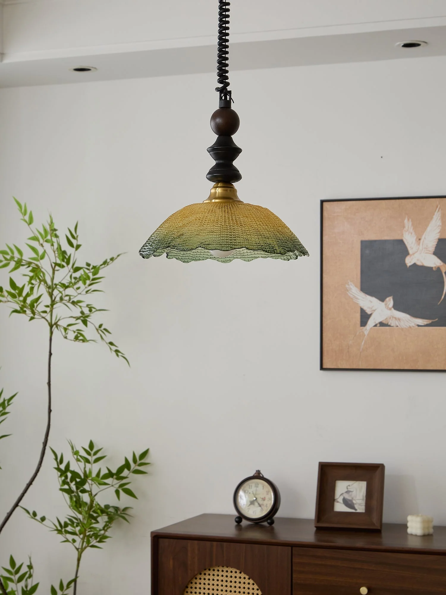 Nydoreth Elegance Vintage Art Wood Pendant Lamp - Image 42