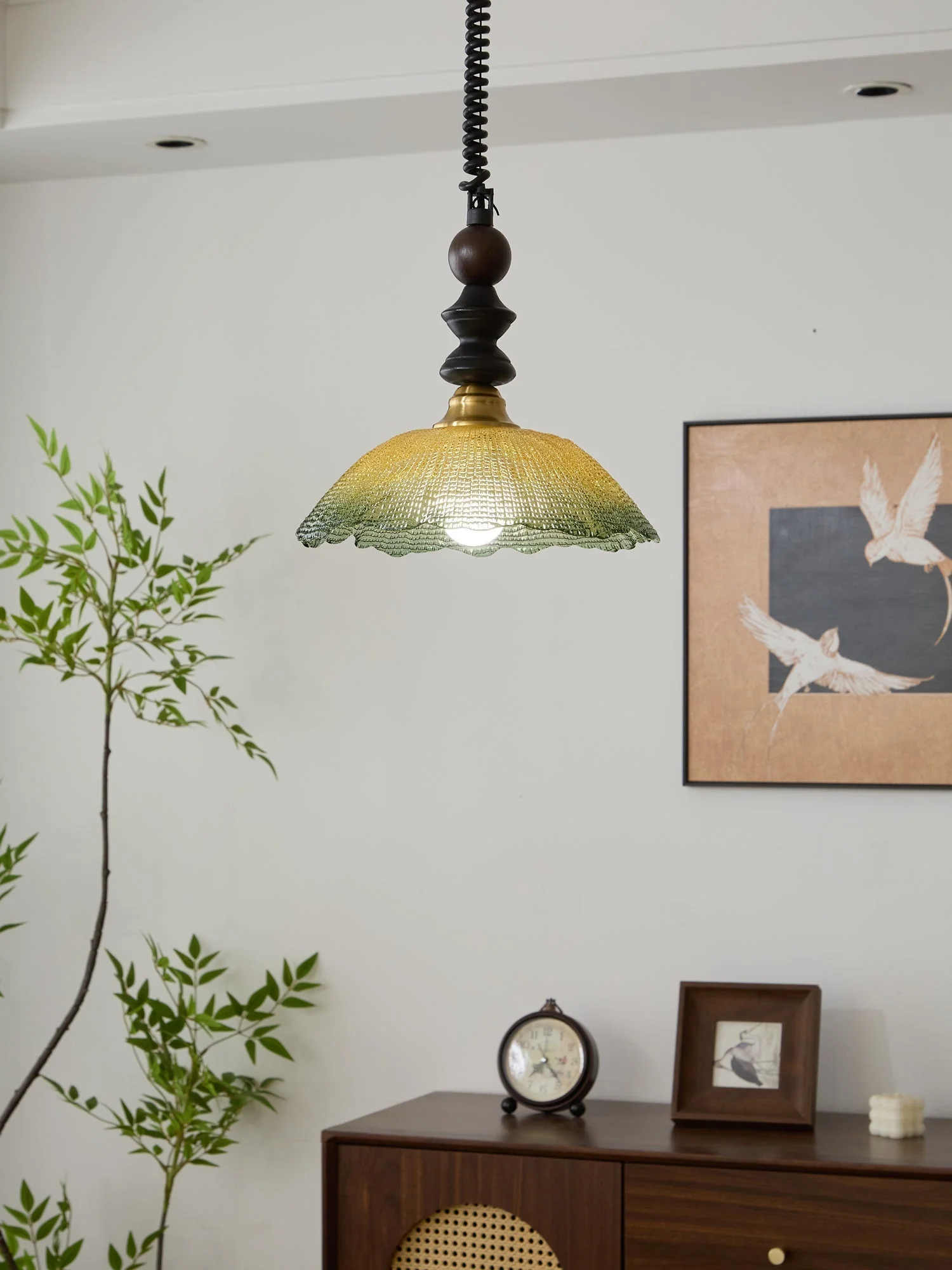 Nydoreth Elegance Vintage Art Wood Pendant Lamp - Image 43