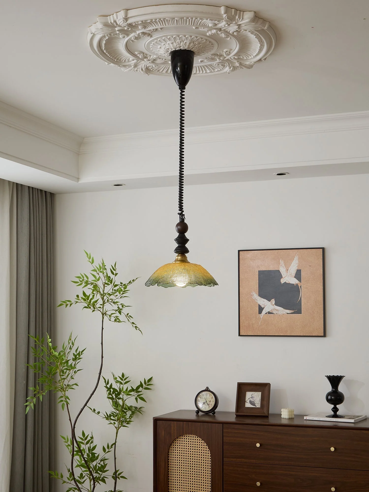 Nydoreth Elegance Vintage Art Wood Pendant Lamp - Image 44