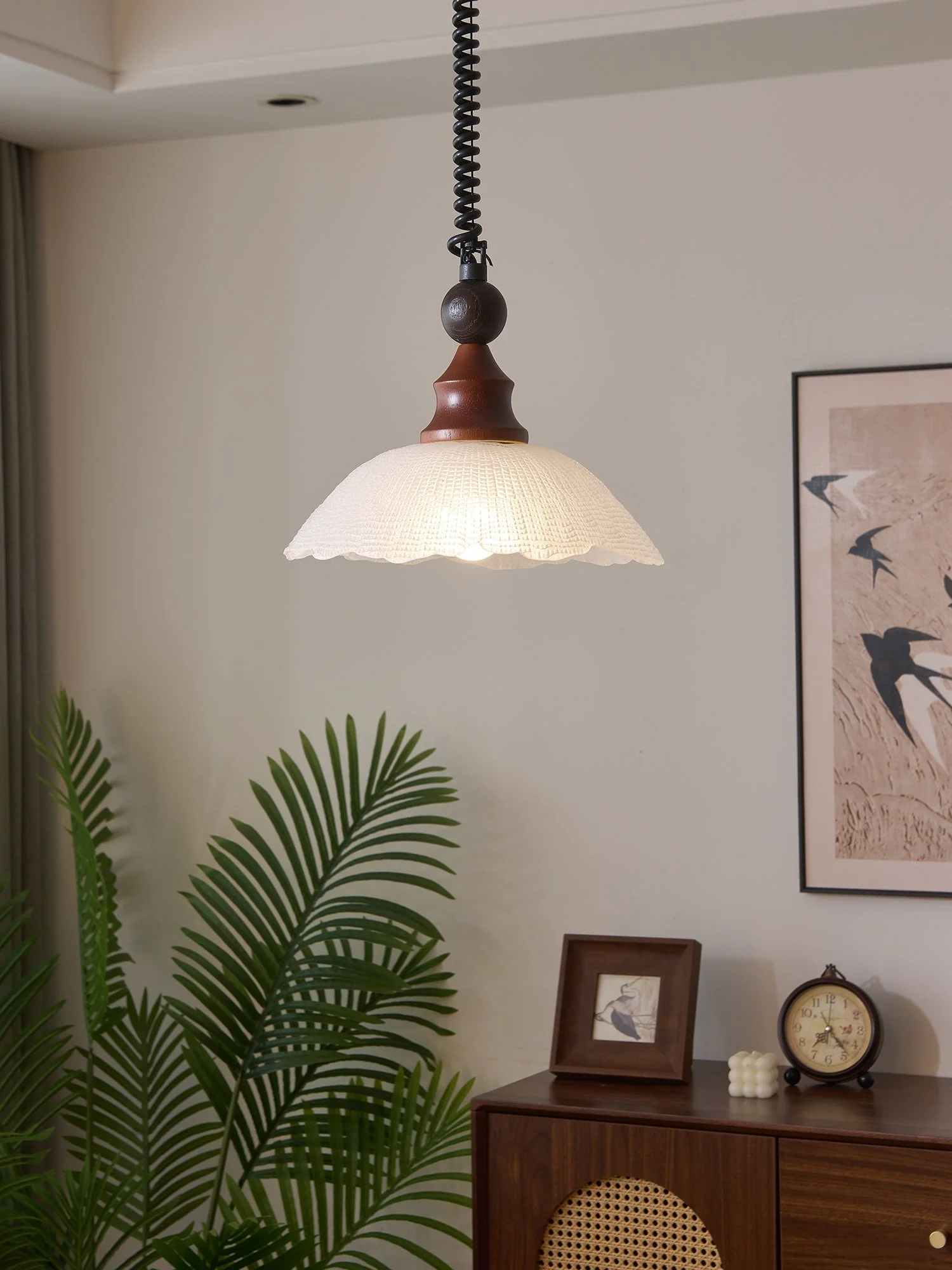 Nydoreth Elegance Vintage Art Wood Pendant Lamp - Image 59