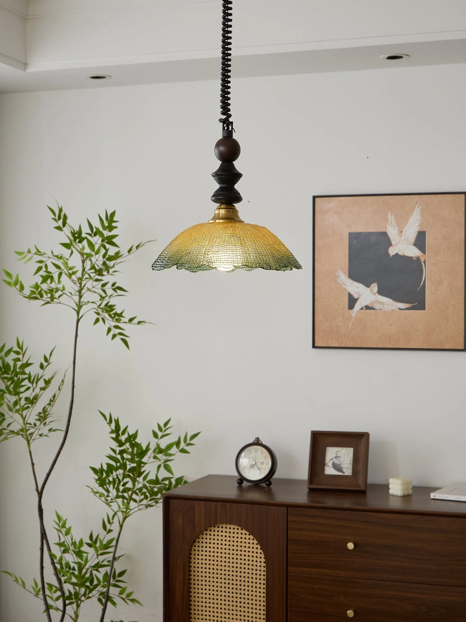 Nydoreth Elegance Vintage Art Wood Pendant Lamp - Image 60
