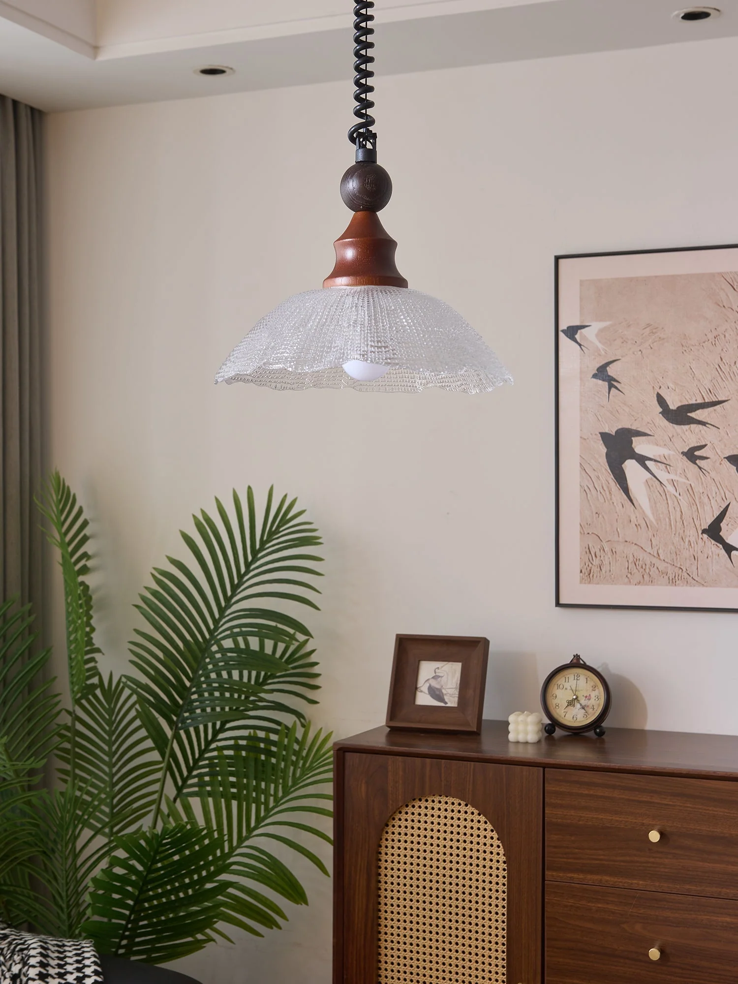 Nydoreth Elegance Vintage Art Wood Pendant Lamp - Image 7