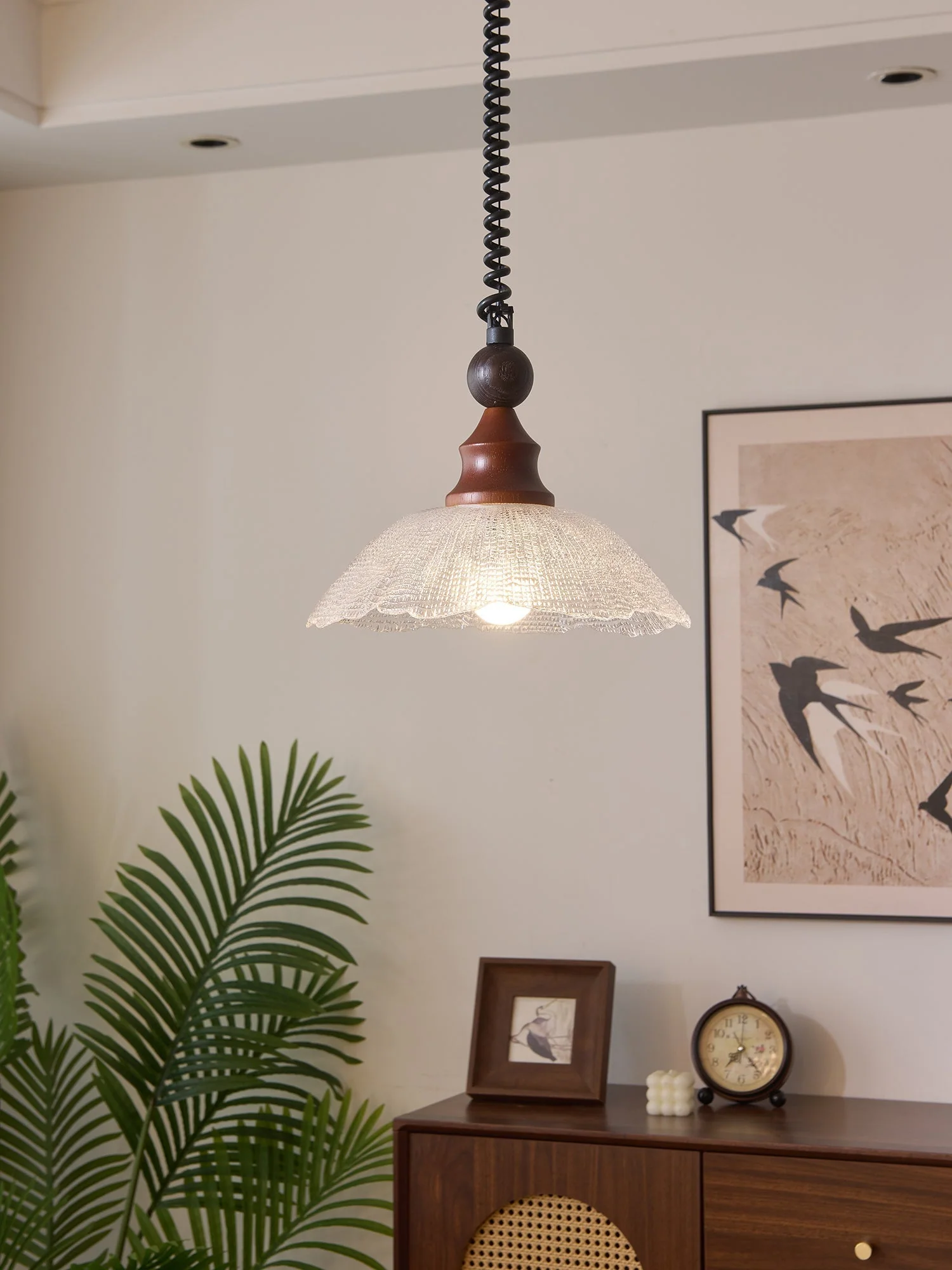 Nydoreth Elegance Vintage Art Wood Pendant Lamp - Image 9