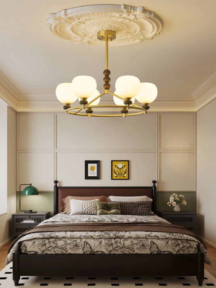 Nydoriel Premium Nordic Art Brass Wood Chandelier - Image 11