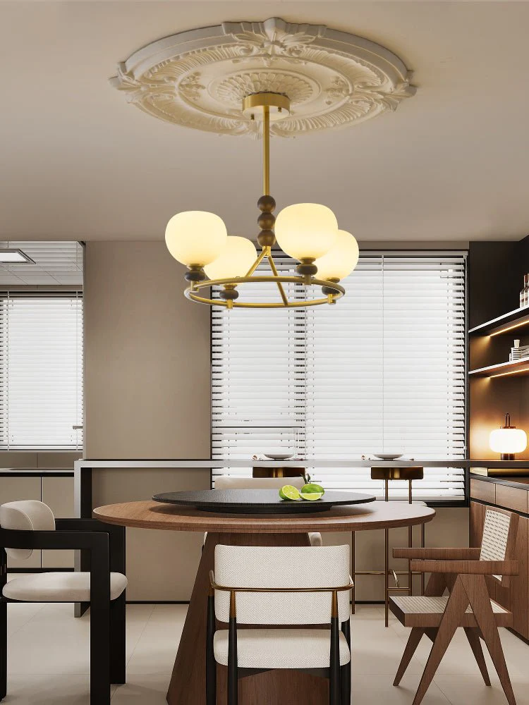 Nydoriel Premium Nordic Art Brass Wood Chandelier - Image 13