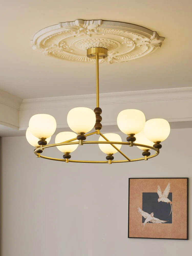 Nydoriel Premium Nordic Art Brass Wood Chandelier - Image 14