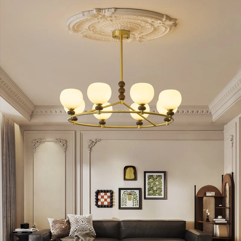 Nydoriel Premium Nordic Art Brass Wood Chandelier - Image 16