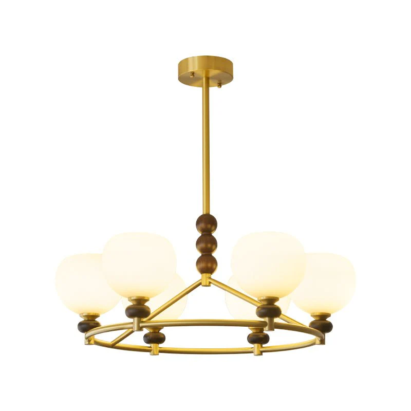 Nydoriel Premium Nordic Art Brass Wood Chandelier - Image 24