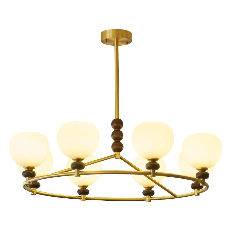 Nydoriel Premium Nordic Art Brass Wood Chandelier - Image 25