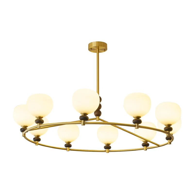 Nydoriel Premium Nordic Art Brass Wood Chandelier - Image 26