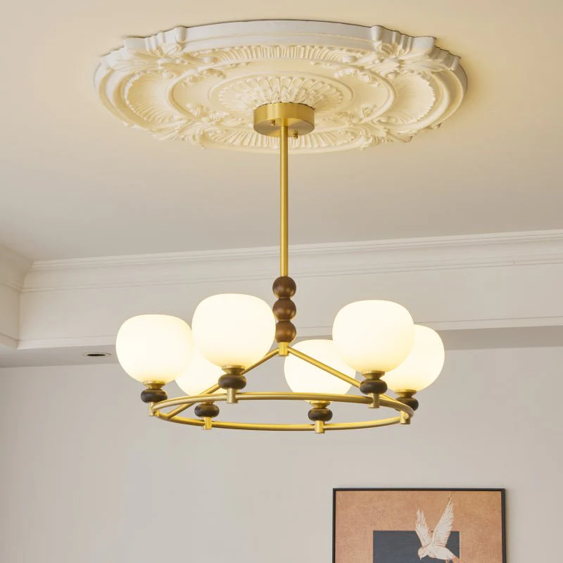 Nydoriel Premium Nordic Art Brass Wood Chandelier - Image 27