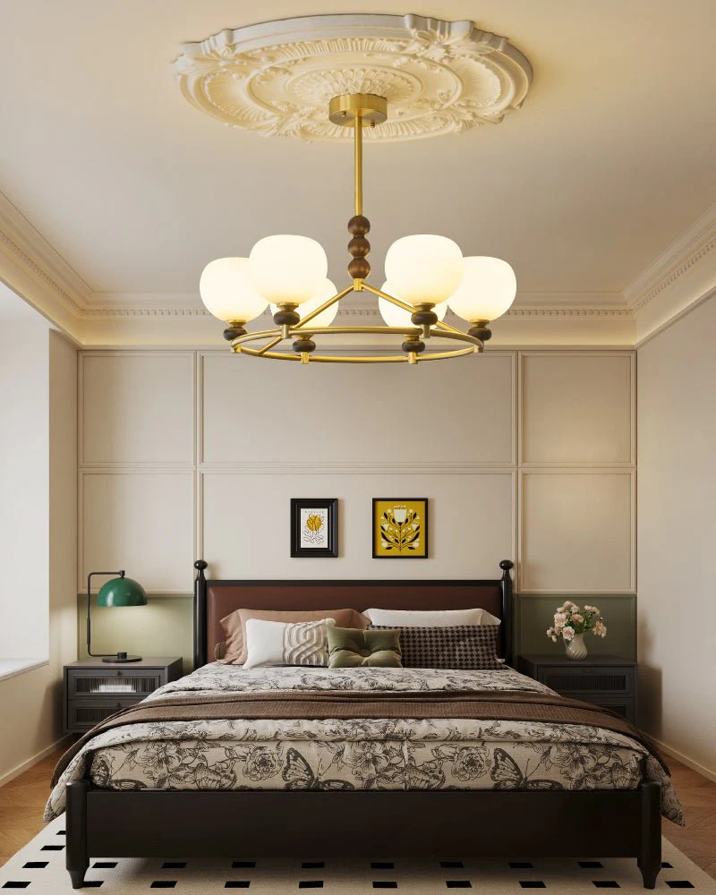 Nydoriel Premium Nordic Art Brass Wood Chandelier - Image 7