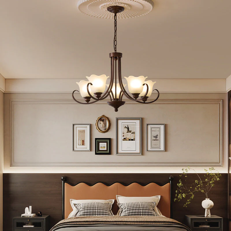 Nydorisra Elegance Vintage Floral Glass Chandelier - Image 30