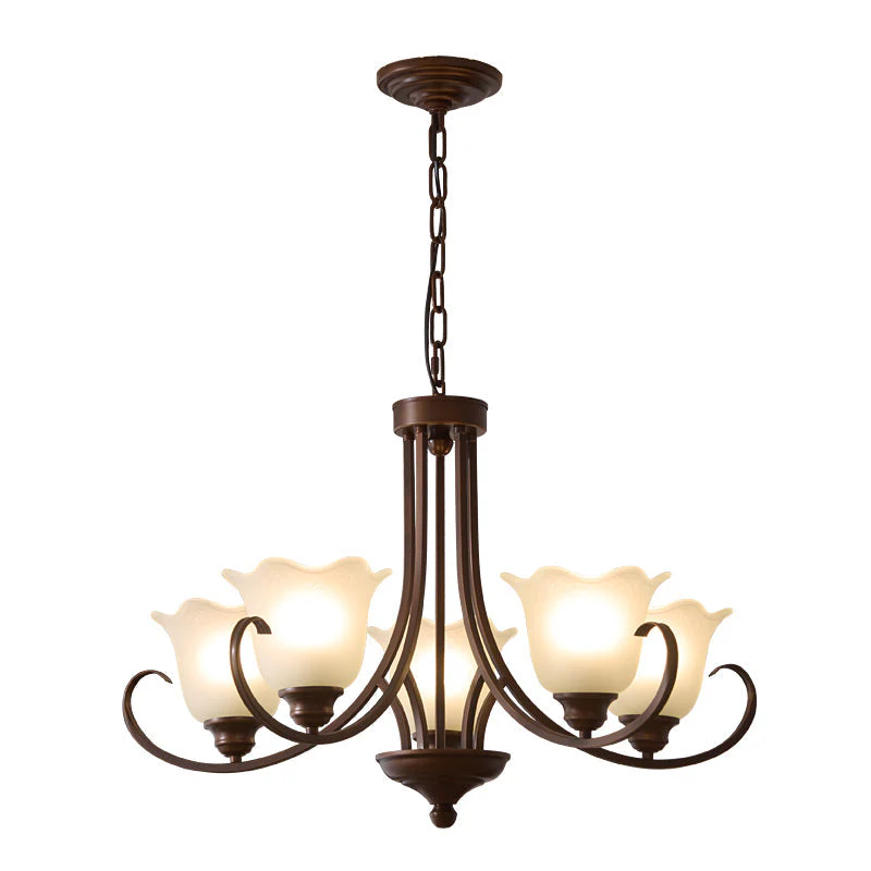 Nydorisra Elegance Vintage Floral Glass Chandelier - Image 37