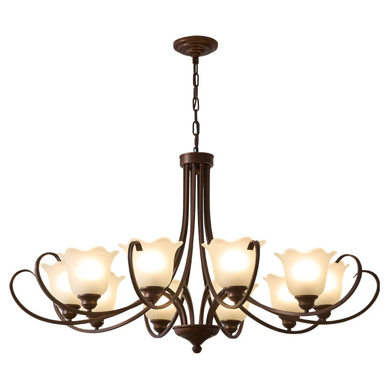 Nydorisra Elegance Vintage Floral Glass Chandelier - Image 39