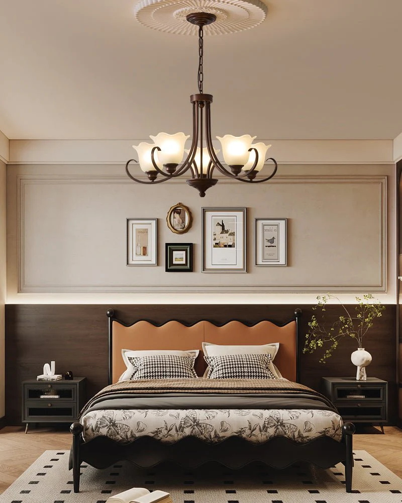Nydorisra Elegance Vintage Floral Glass Chandelier - Image 43