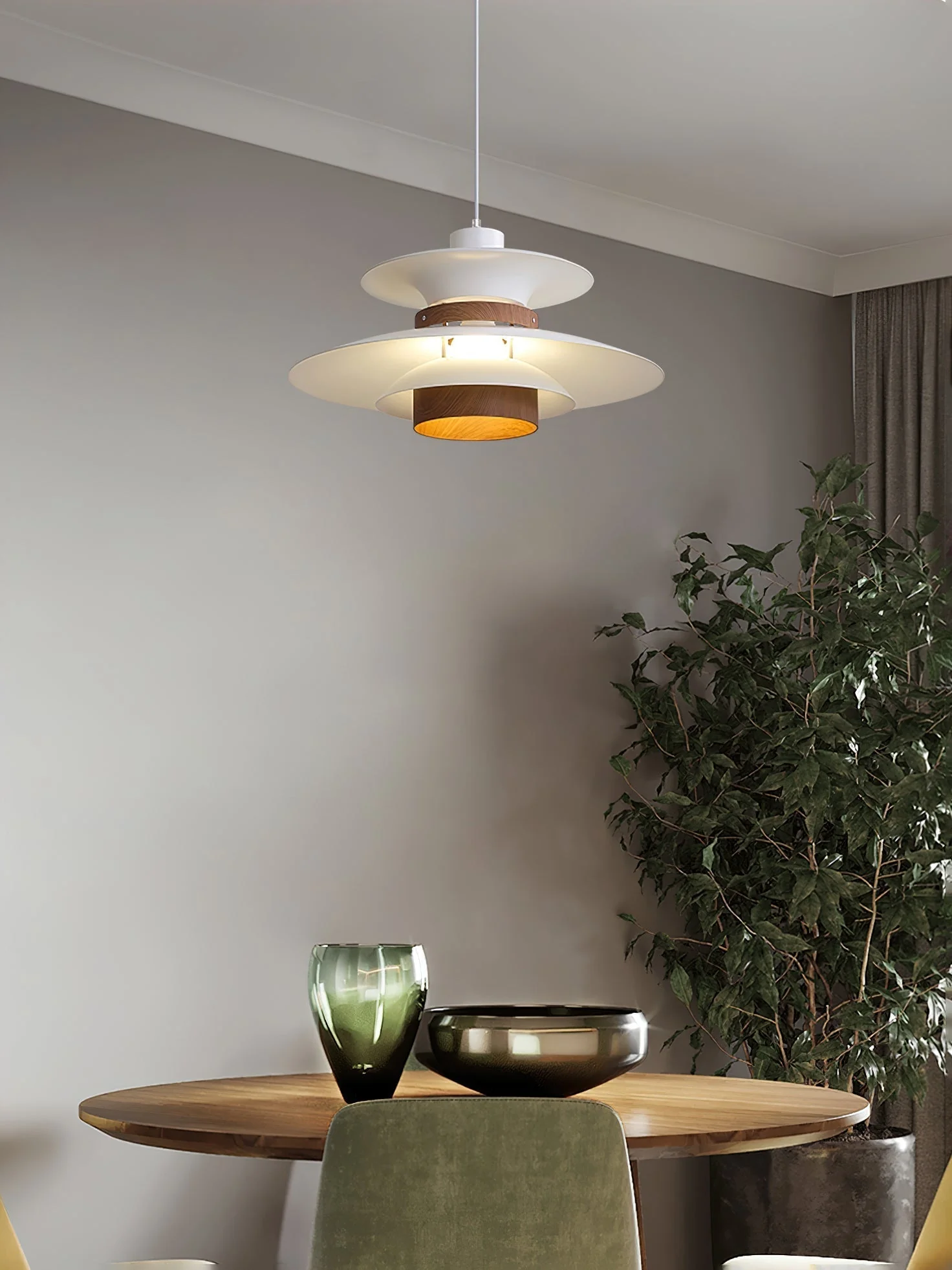 Nymera Wood Steel Pendant Lamp - Image 11