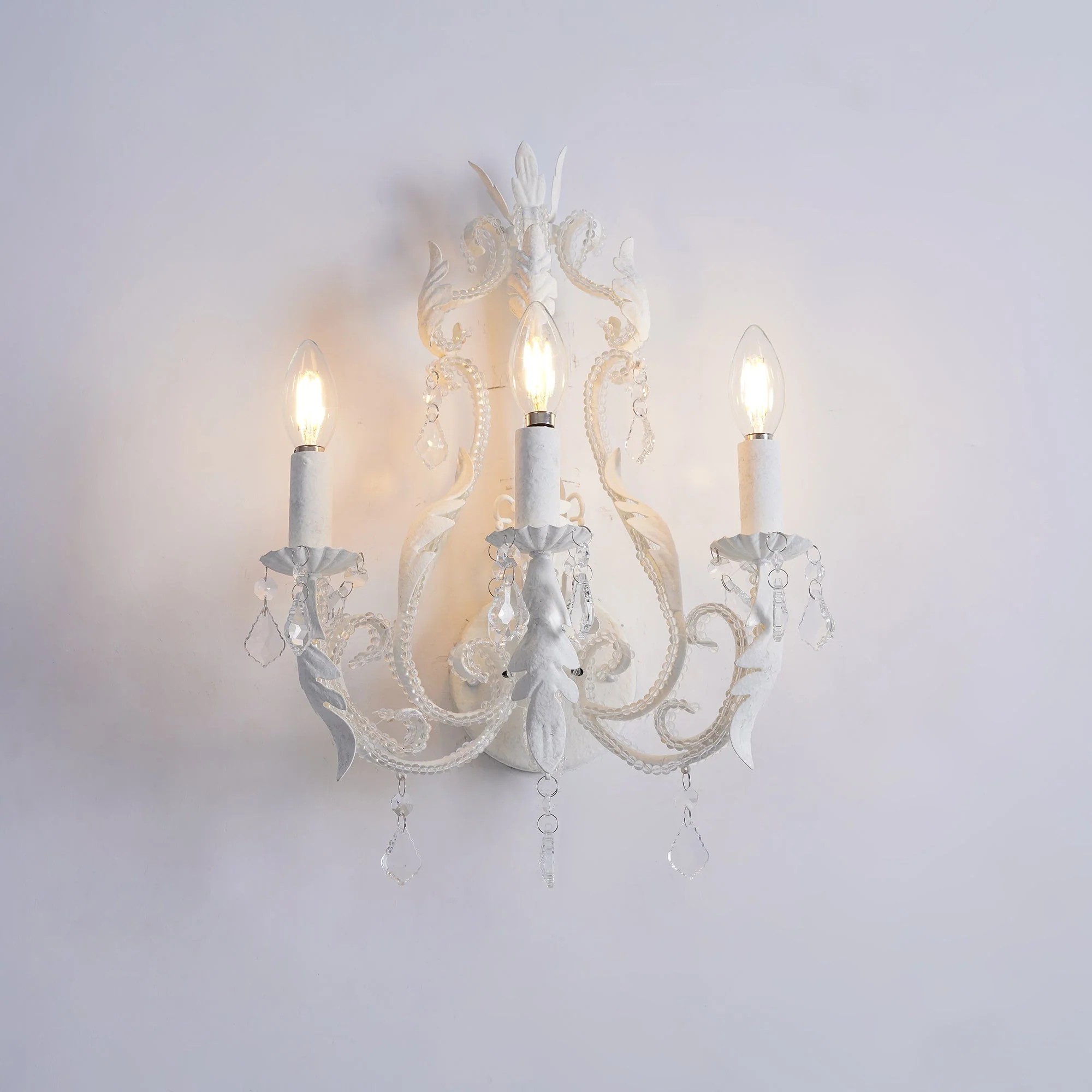 Nyraean Traditional Candle Holder Crystal Wall Lamp - Image 13