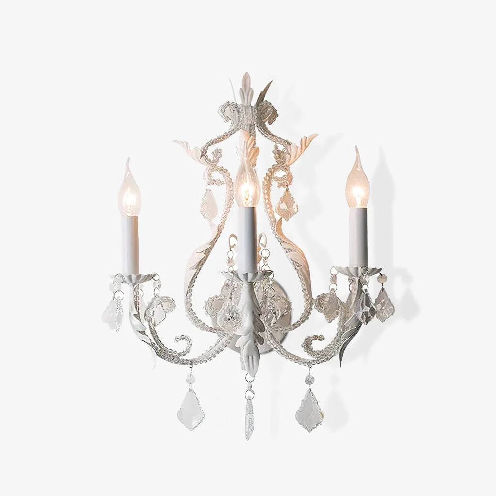 Nyraean Traditional Candle Holder Crystal Wall Lamp - Image 8