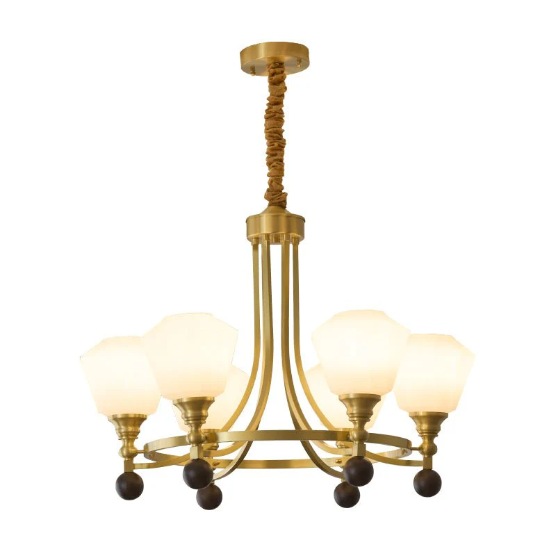Nyraeyra Premium Nordic Art Brass Wood Chandelier - Image 13