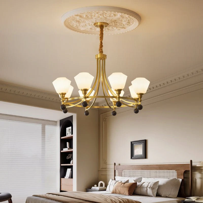 Nyraeyra Premium Nordic Art Brass Wood Chandelier - Image 16