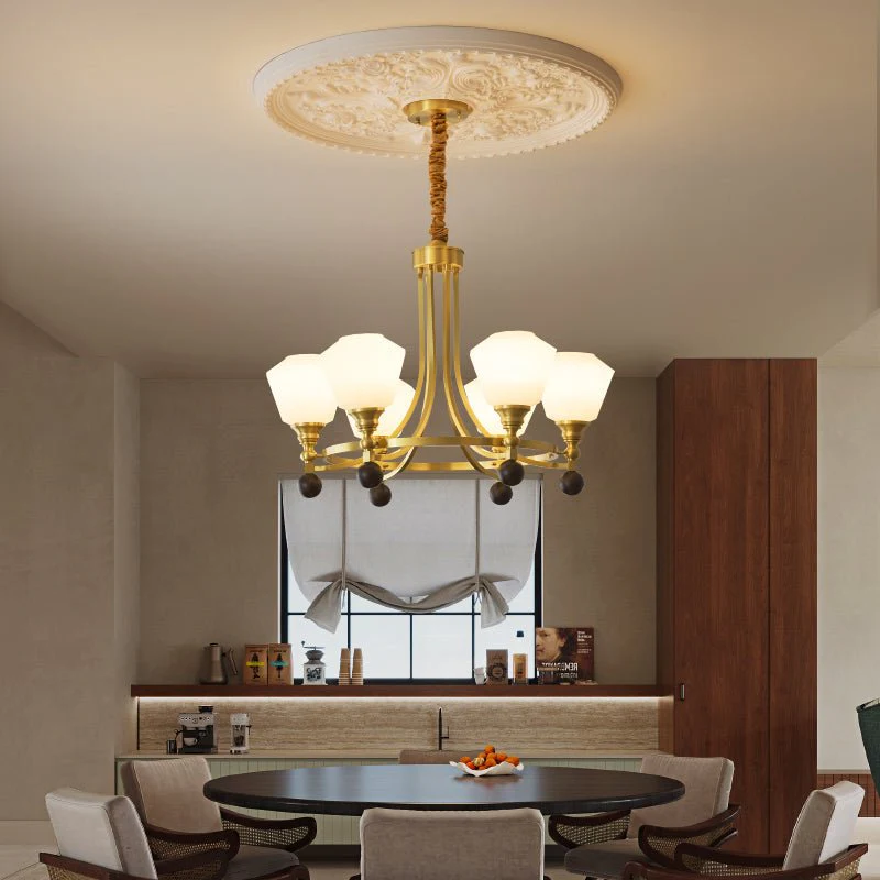 Nyraeyra Premium Nordic Art Brass Wood Chandelier - Image 18