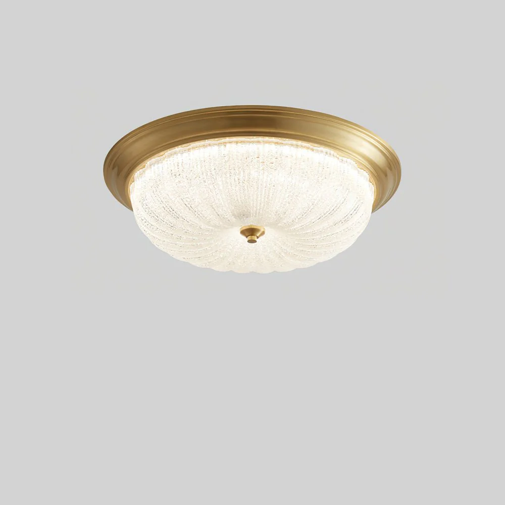Nyrinis Traditional Classic Brass Glass Ceiling Light - Image 2