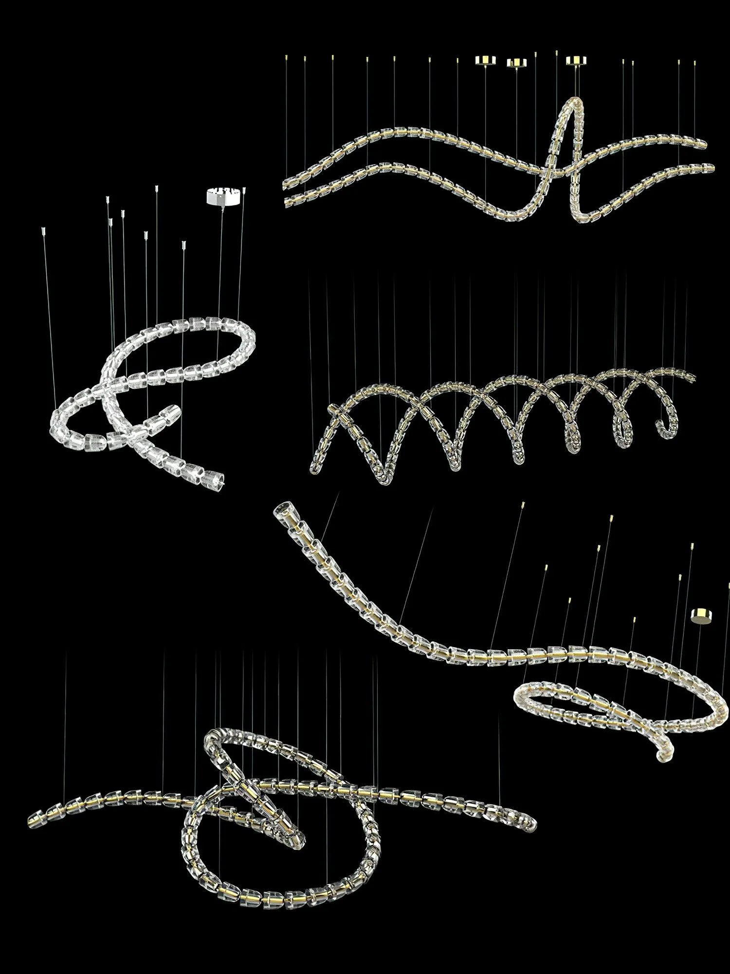 Nysilisra Luxe Crystal Pendant Light - Image 2