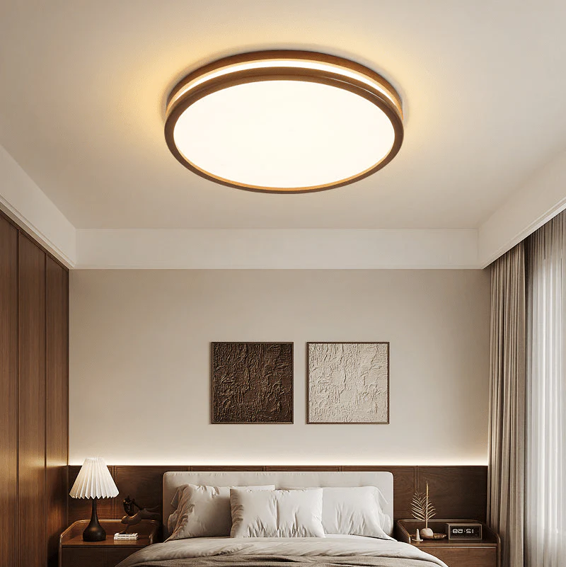 Nysilos Modern Minimalist Wood Ceiling Light - Image 4