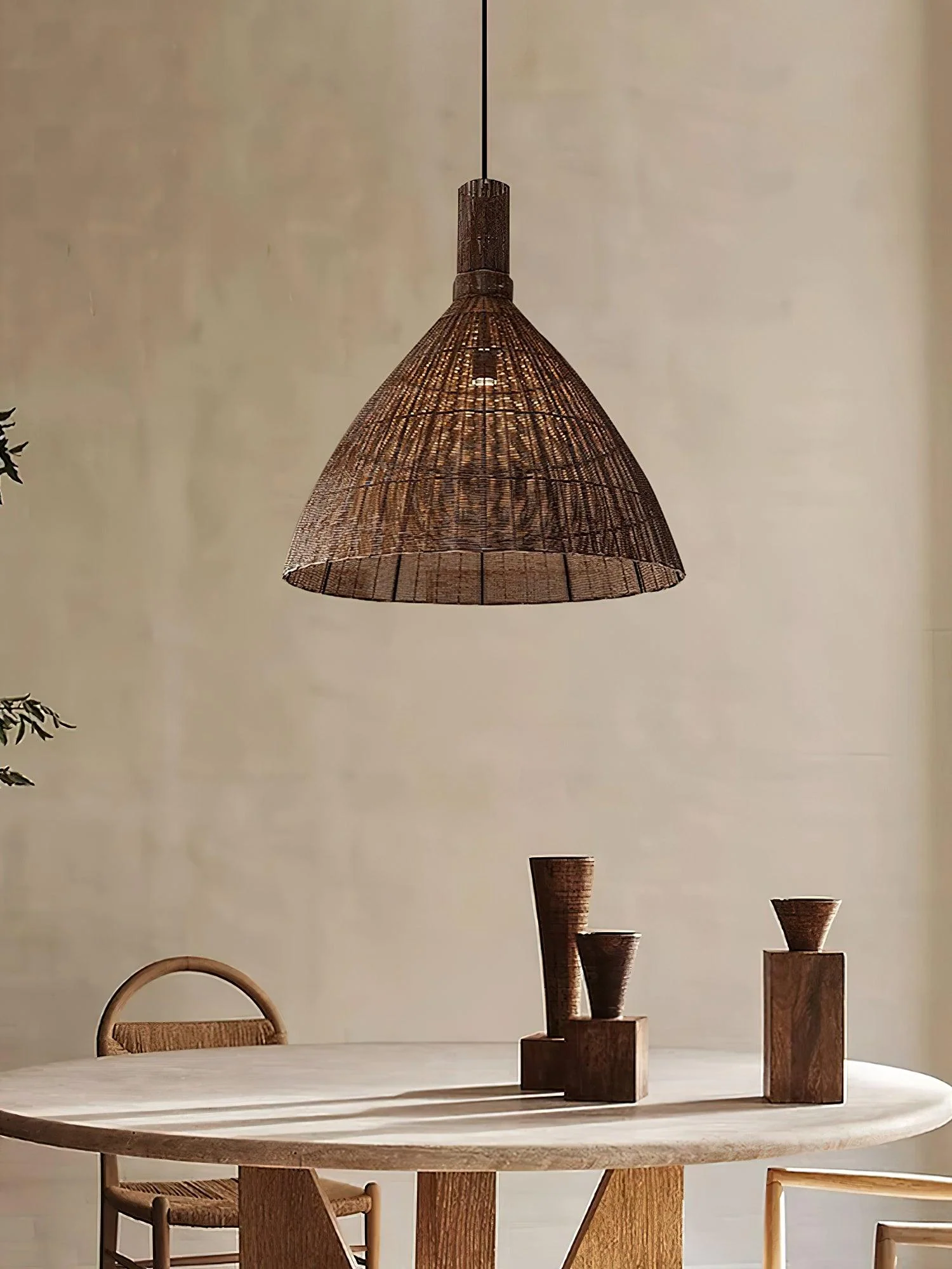 Nytheos Art Natural Rattan Pendant Light - Image 13