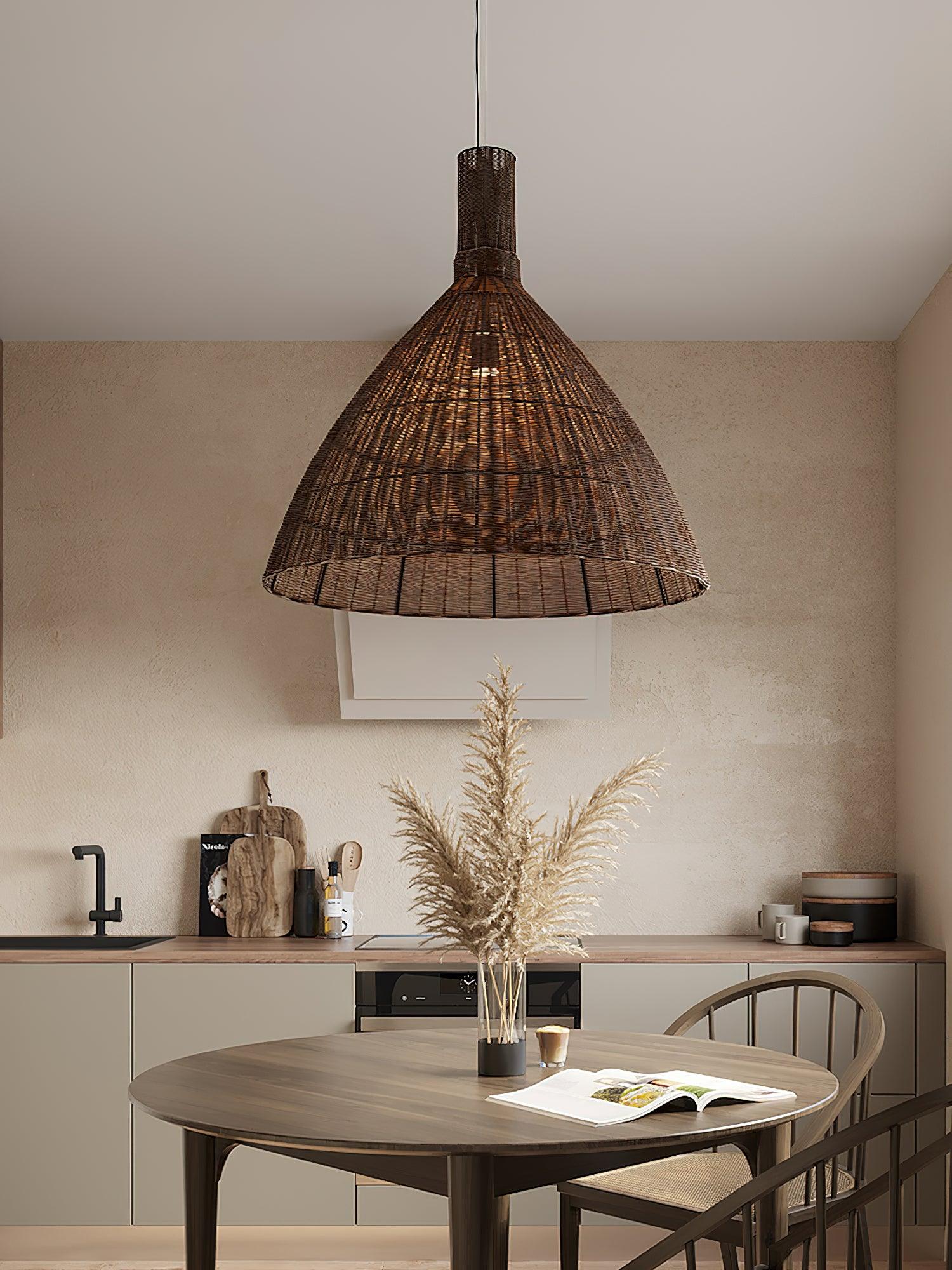 Nytheos Art Natural Rattan Pendant Light - Image 6