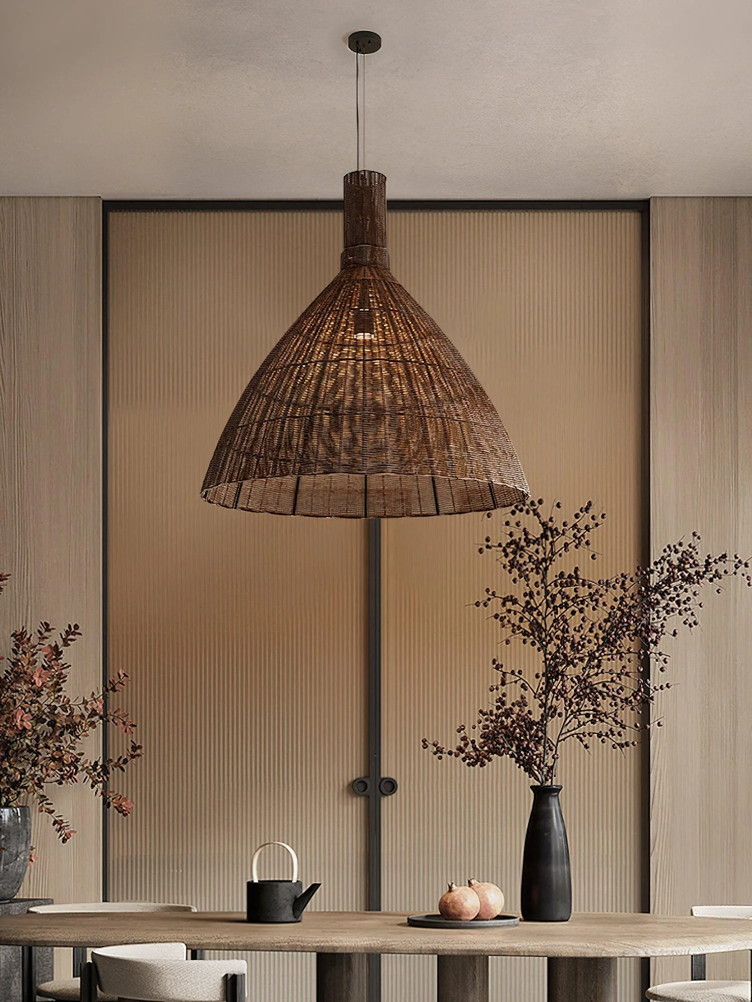 Nytheos Art Natural Rattan Pendant Light - Image 7