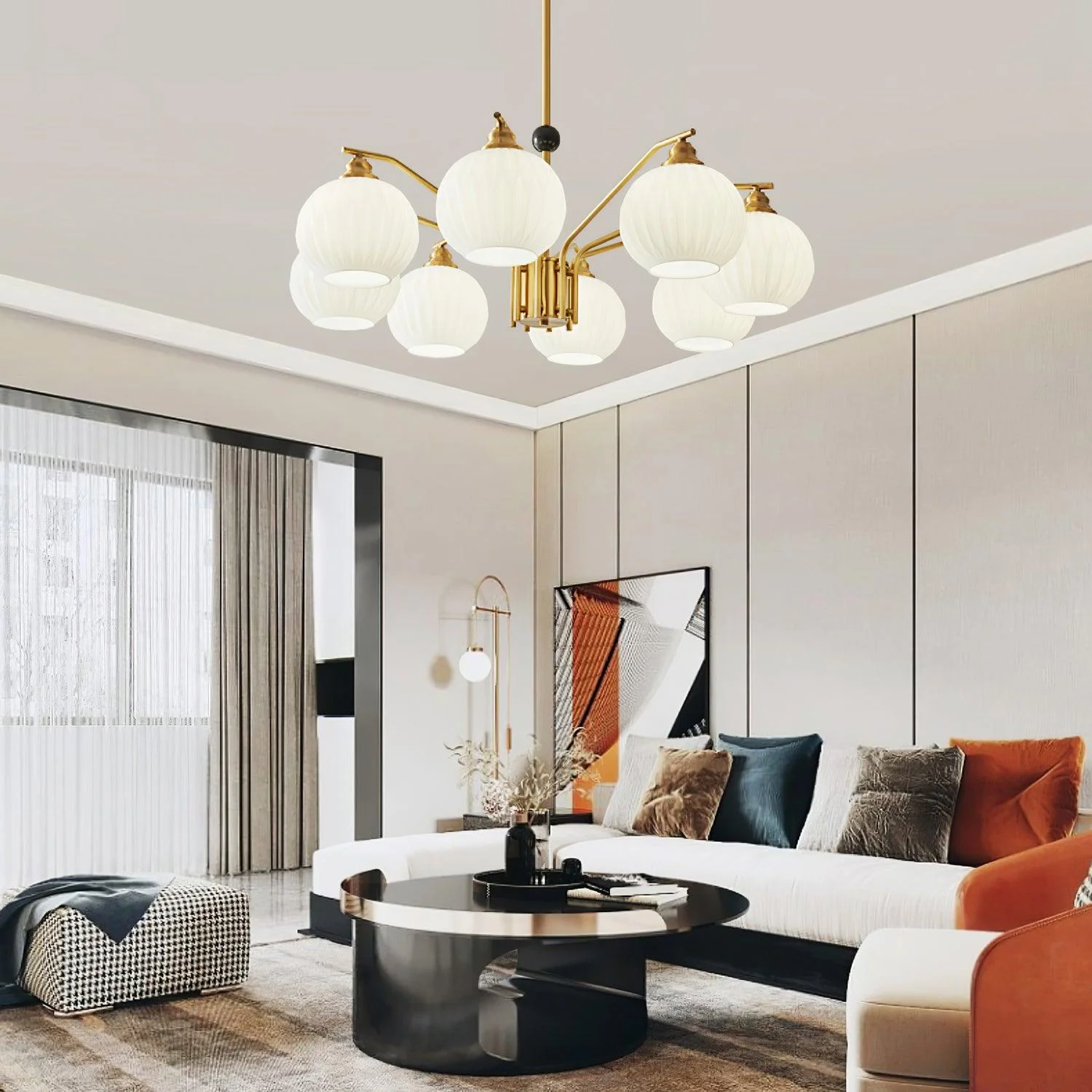 Nytheos Luxurious Brass Chandelier - Image 11