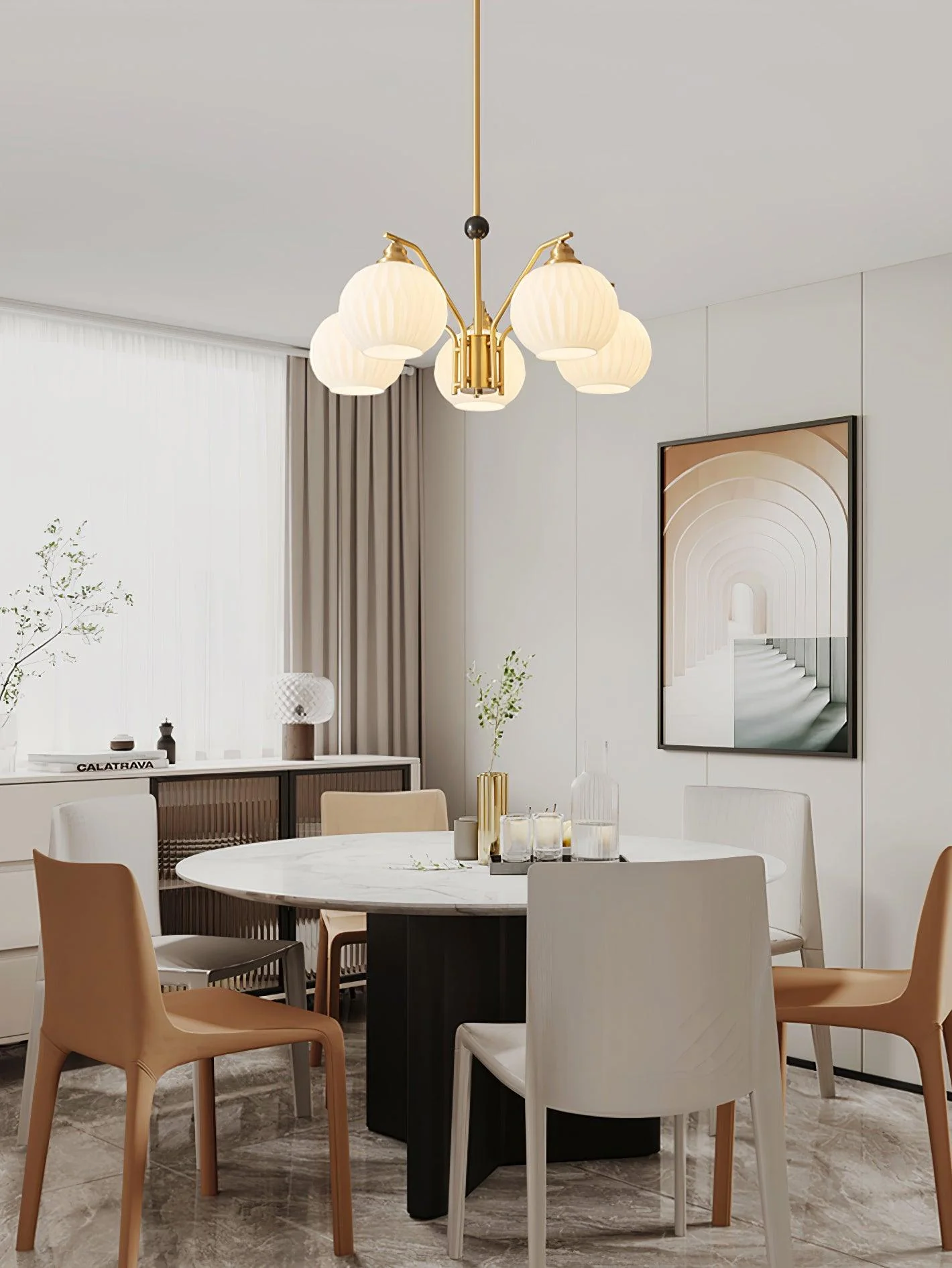 Nytheos Luxurious Brass Chandelier - Image 12