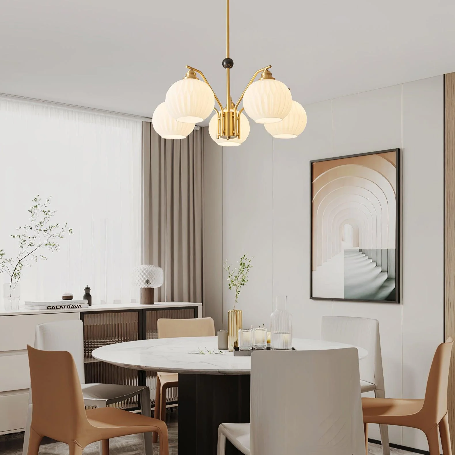 Nytheos Luxurious Brass Chandelier - Image 13