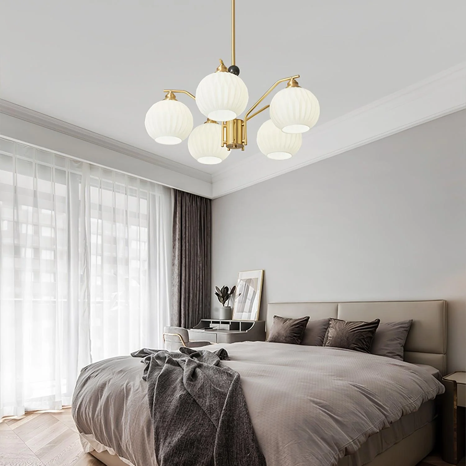 Nytheos Luxurious Brass Chandelier - Image 14