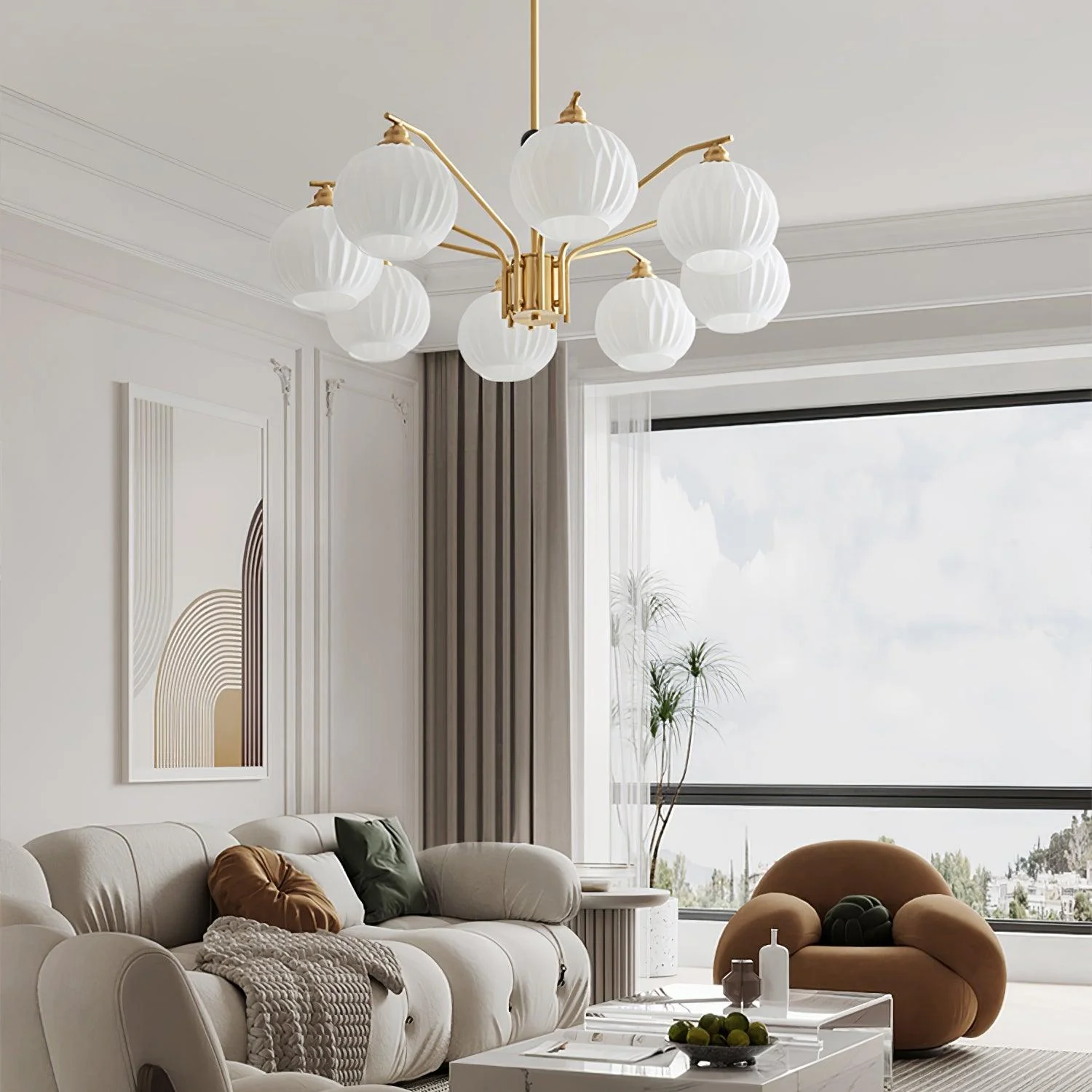 Nytheos Luxurious Brass Chandelier - Image 15