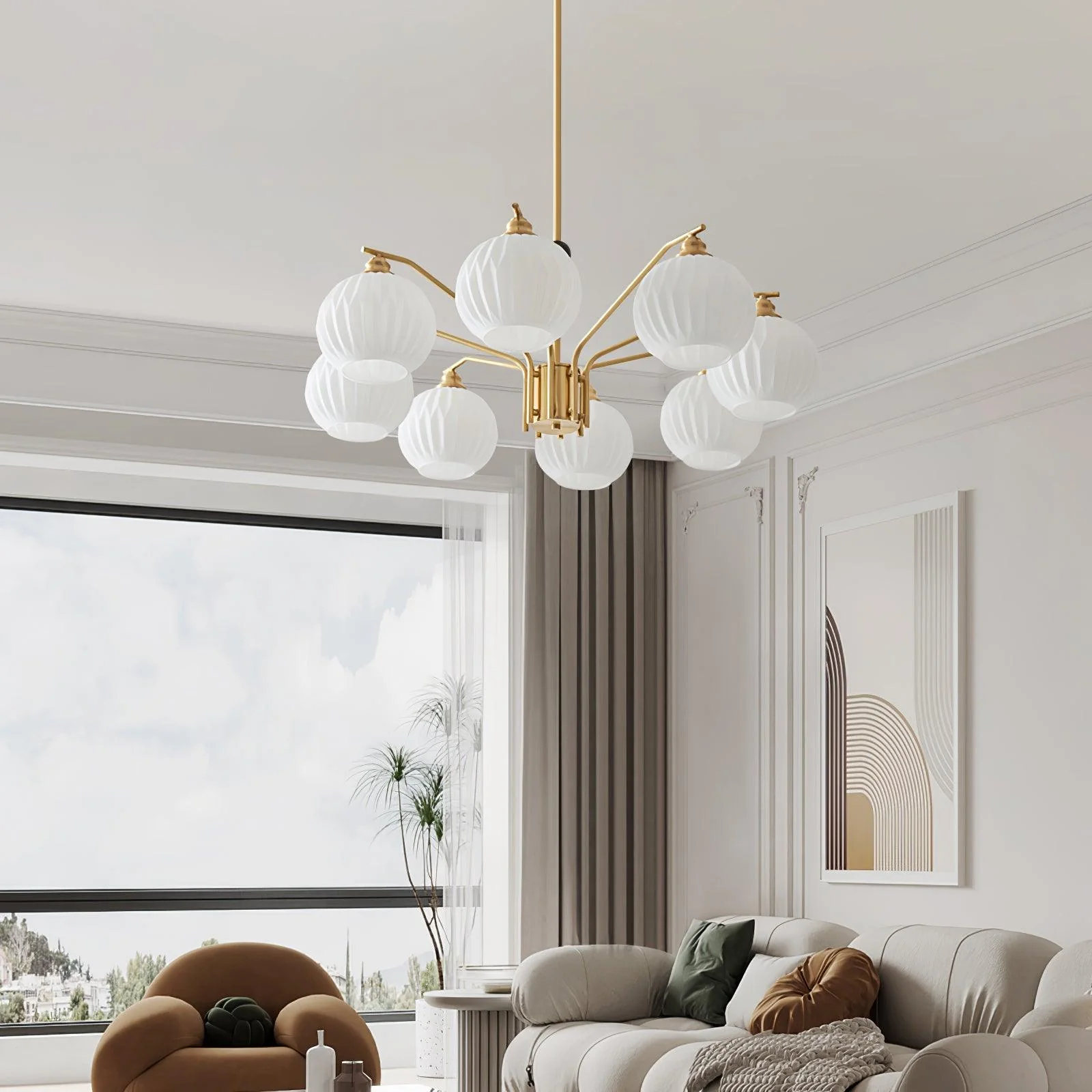 Nytheos Luxurious Brass Chandelier - Image 16