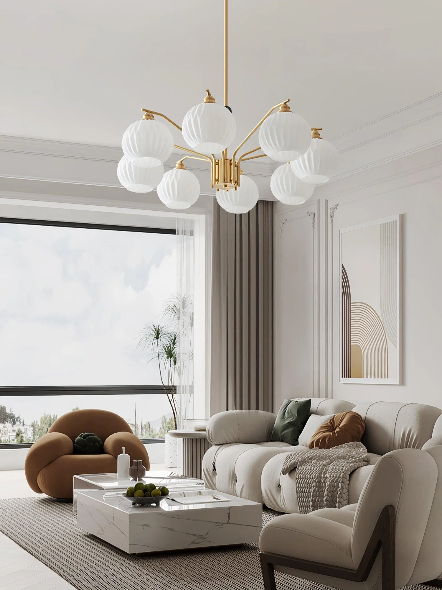Nytheos Luxurious Brass Chandelier - Image 21
