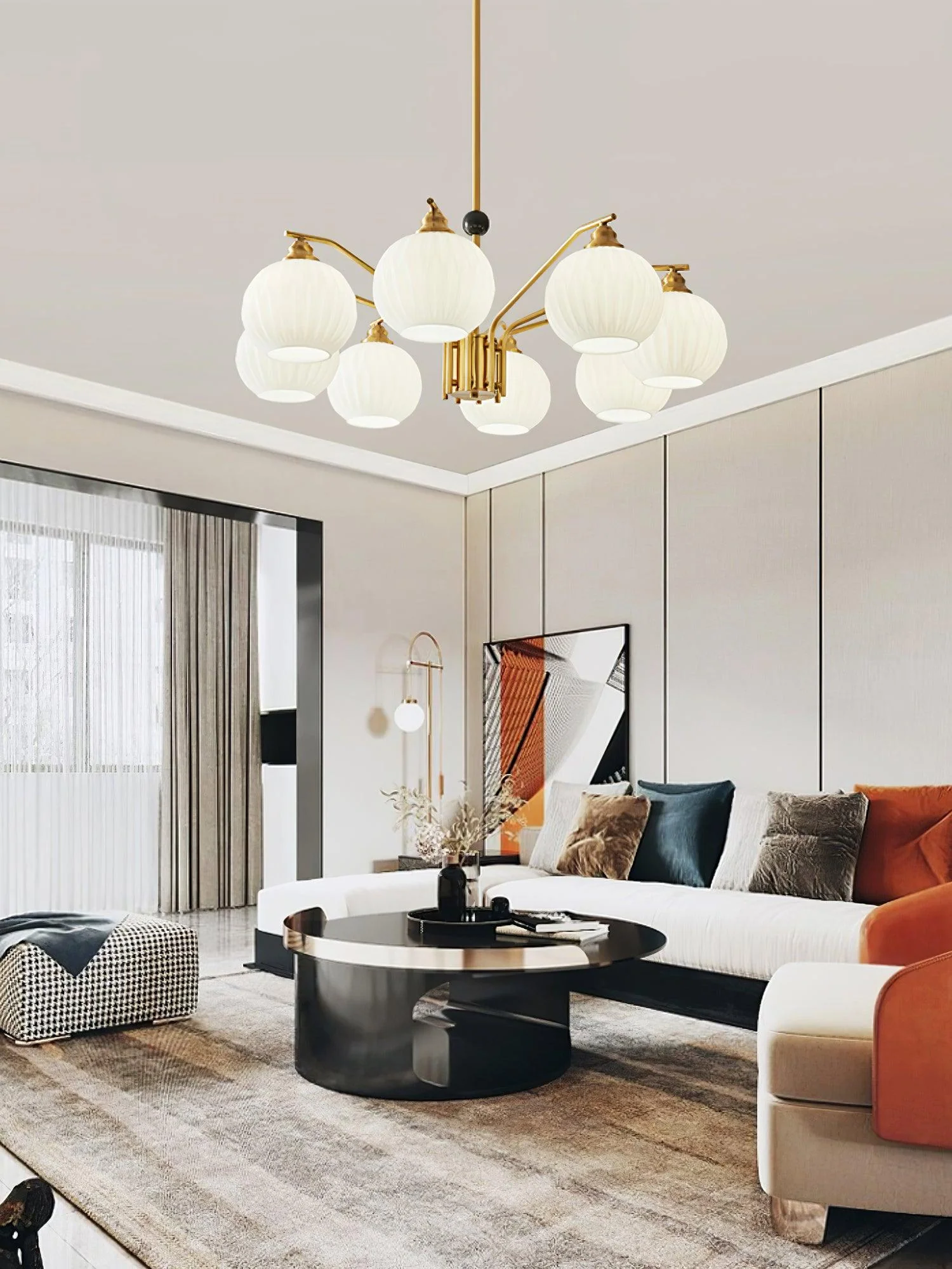 Nytheos Luxurious Brass Chandelier - Image 22