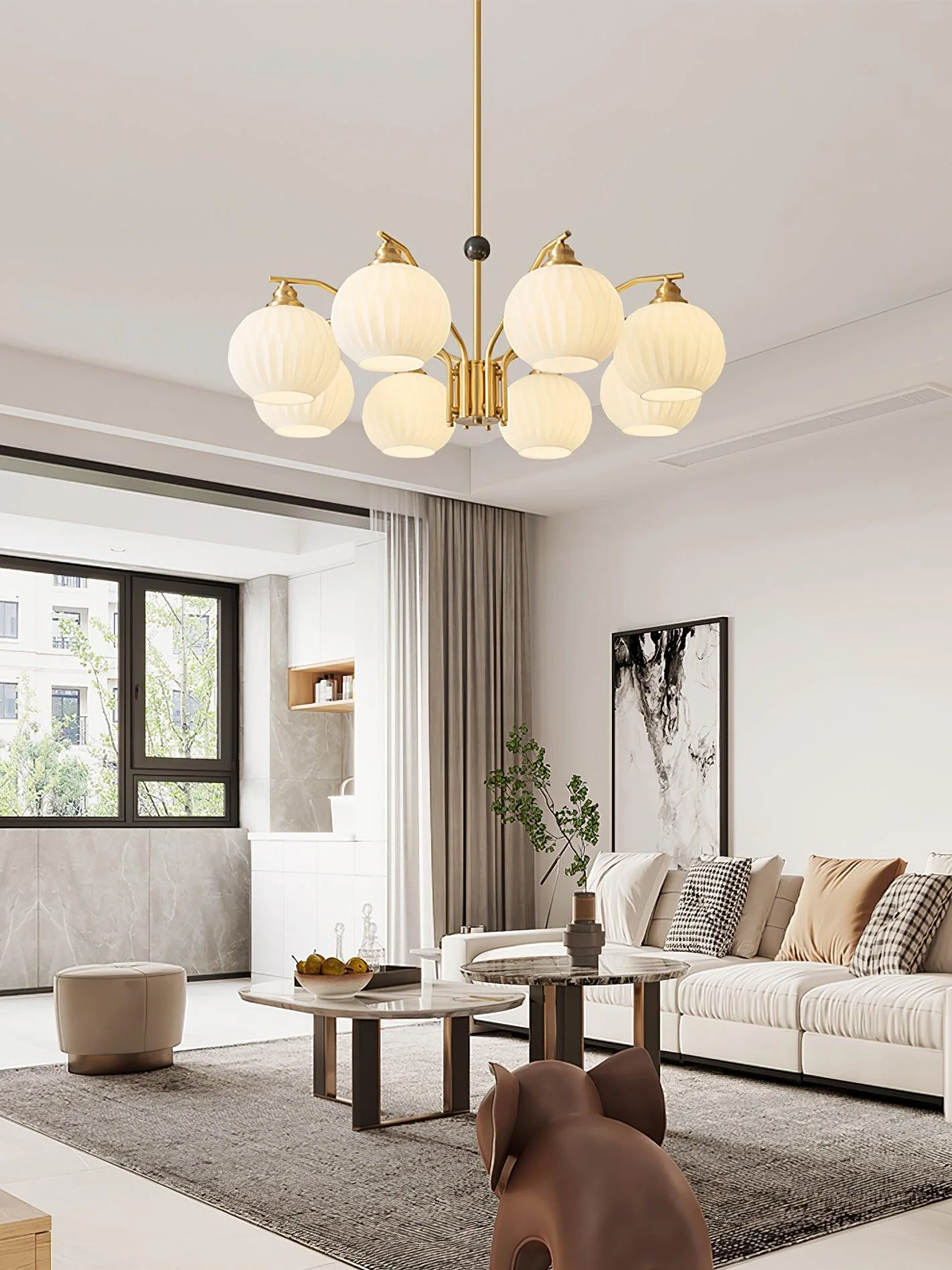 Nytheos Luxurious Brass Chandelier - Image 23
