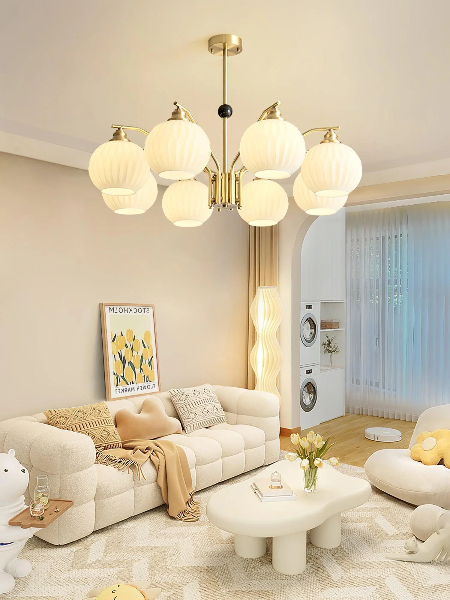 Nytheos Luxurious Brass Chandelier - Image 25