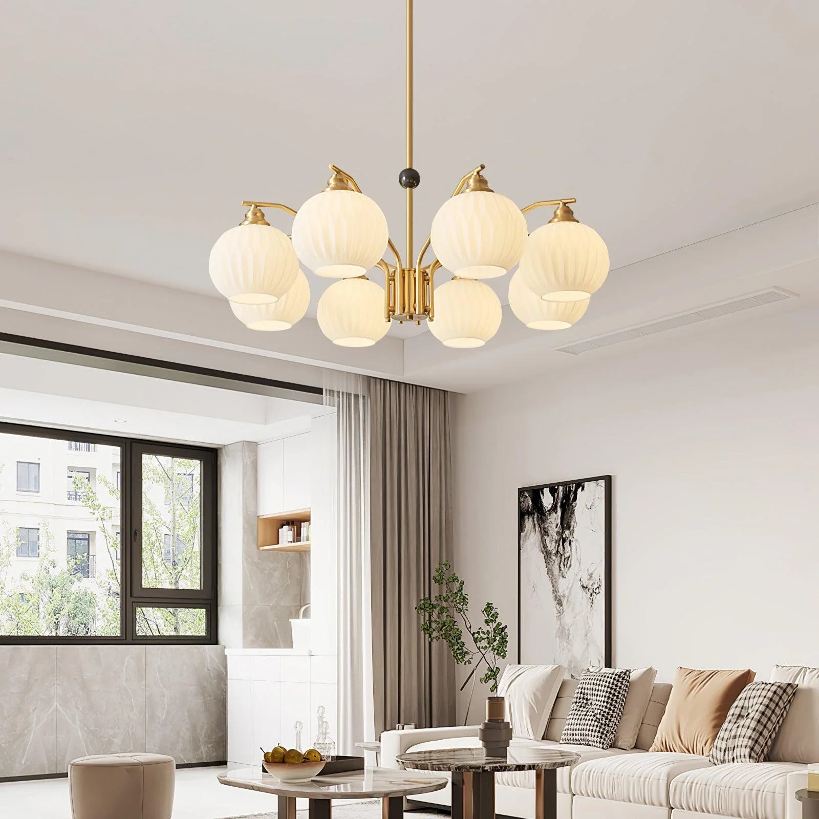 Nytheos Luxurious Brass Chandelier - Image 4