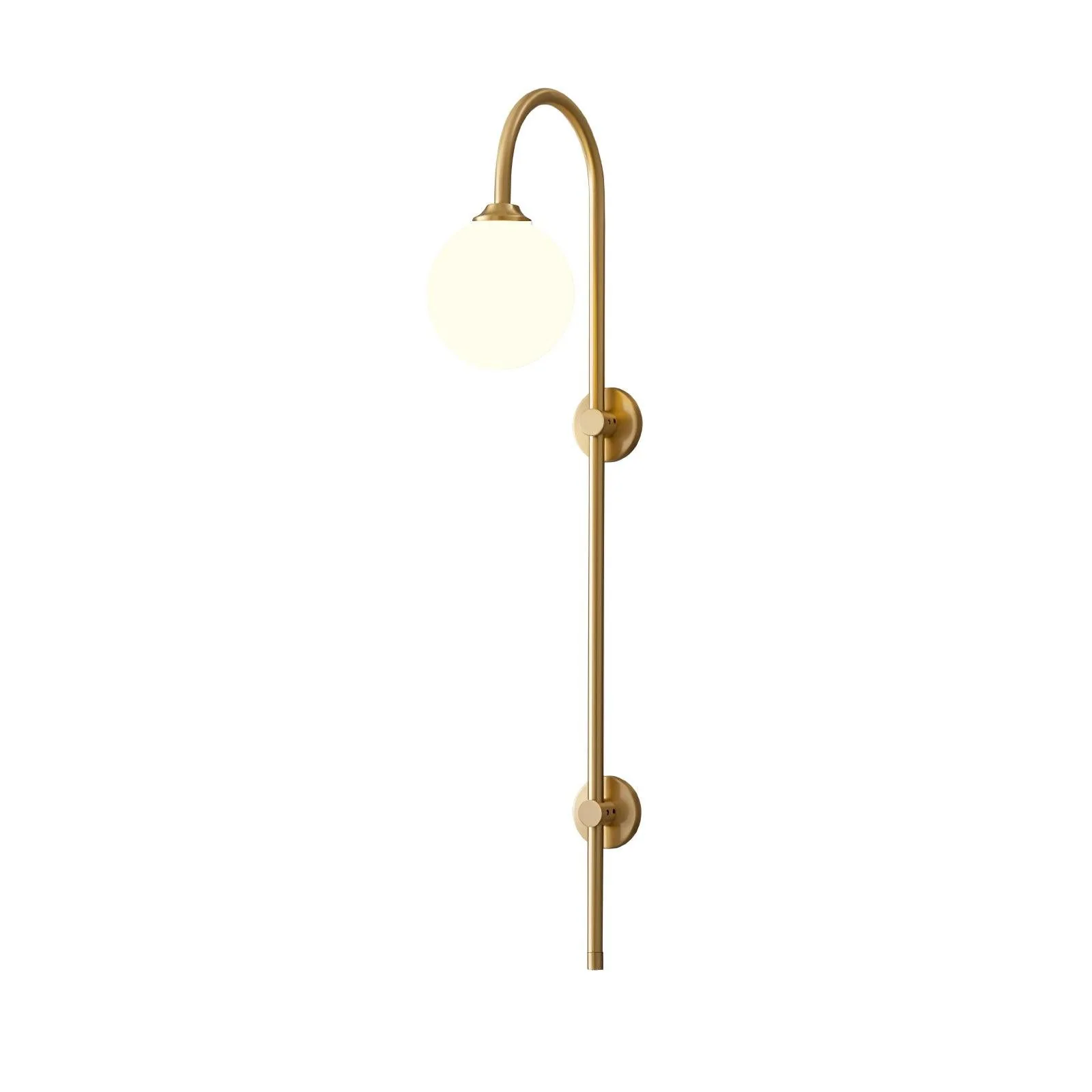 Nyvaris Modern Minimalist Globe Brass Glass Sconce Wall lamp - Image 13