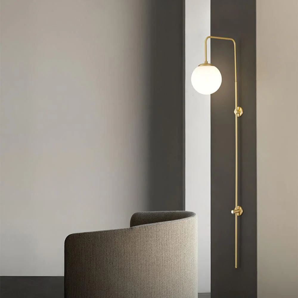 Nyvaris Modern Minimalist Globe Brass Glass Sconce Wall lamp - Image 21