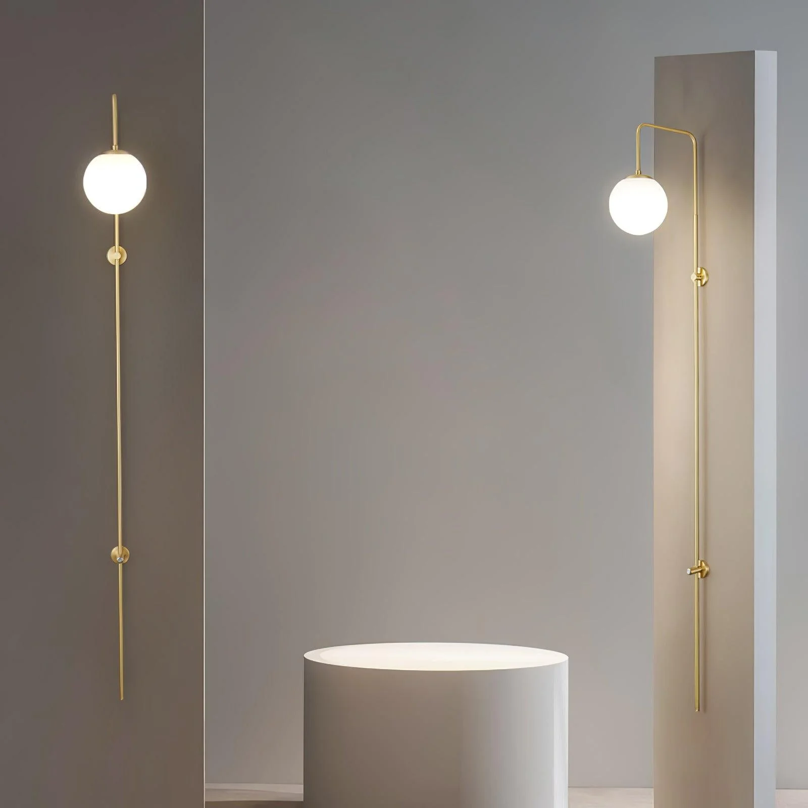 Nyvaris Modern Minimalist Globe Brass Glass Sconce Wall lamp - Image 22