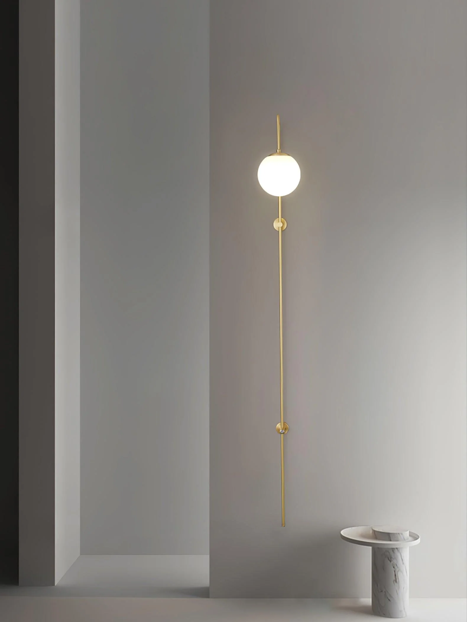 Nyvaris Modern Minimalist Globe Brass Glass Sconce Wall lamp - Image 23
